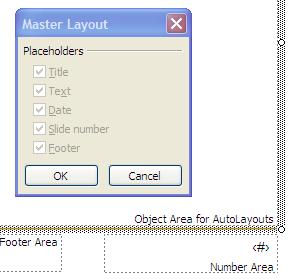 Master Layout Dialog Box