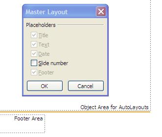 Master Layout Dialog Box