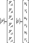 Matrix expressions for F and U
