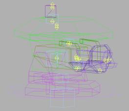 Modelized turret in a modeling tool